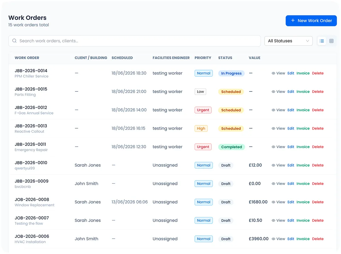 Work Order Management