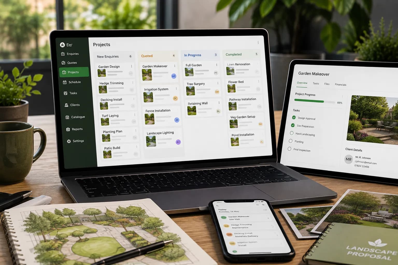 Turn Landscaping Enquiries into Organised Projects