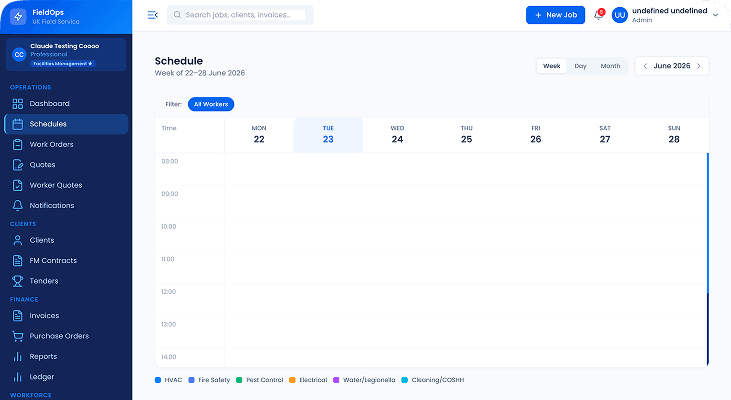 Scheduling Dashboard
